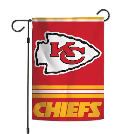 Front. WinCraft - Kansas City Chiefs 12" x 18" Double-Sided Garden Flag - Multicolor.