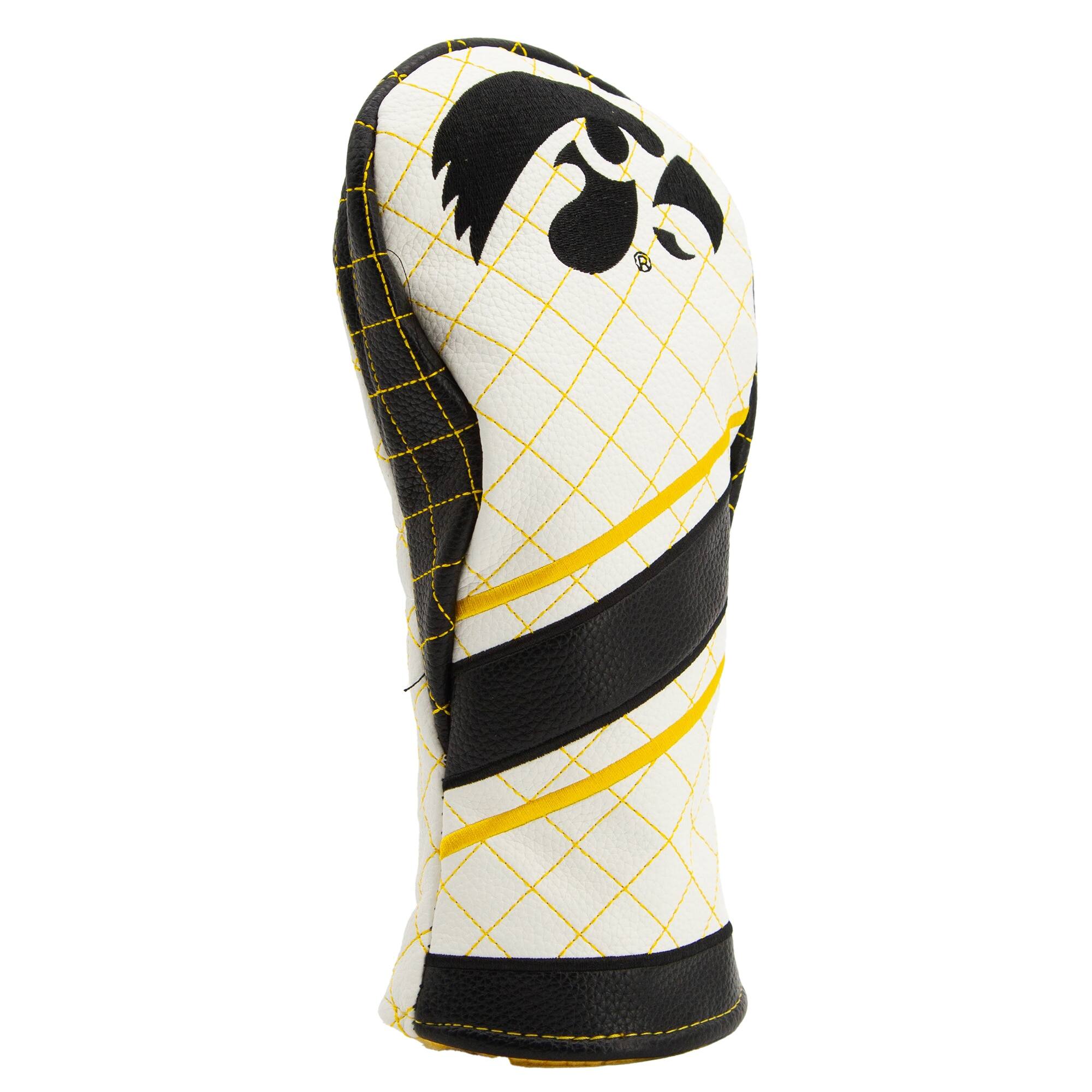 Alt View 2. Team Golf - Iowa Hawkeyes Striped Quilted Fairway Headcover - Multicolor.