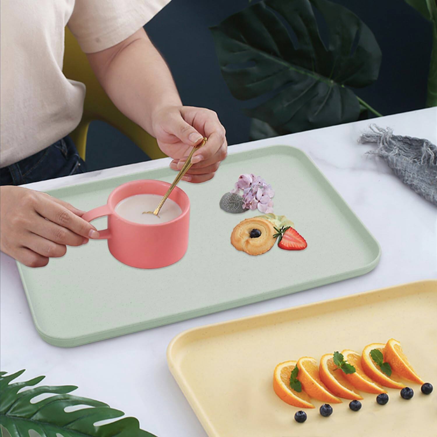 Alt View 7. Paradigms Interiors - Plastic Art Trays Stackable Activity Tray Crafts Organizer Serving For Diy Projects Painting Beads Organizi... - 12.2 x 8.9 Inches.