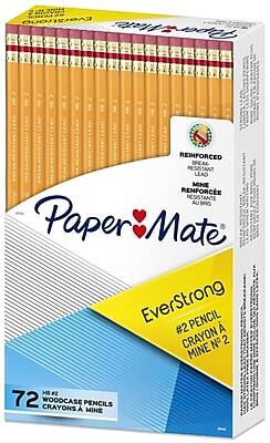 Paper Mate - EverStrong Wooden Pencil, 1.3mm, #2 Medium Lead, 72/Pack - Multicolor