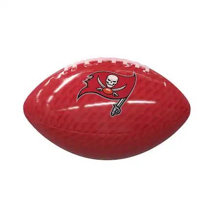 Front. Logo Brands - Tampa Bay Buccaneers Rubber Glossy Mini Football - Multicolor.