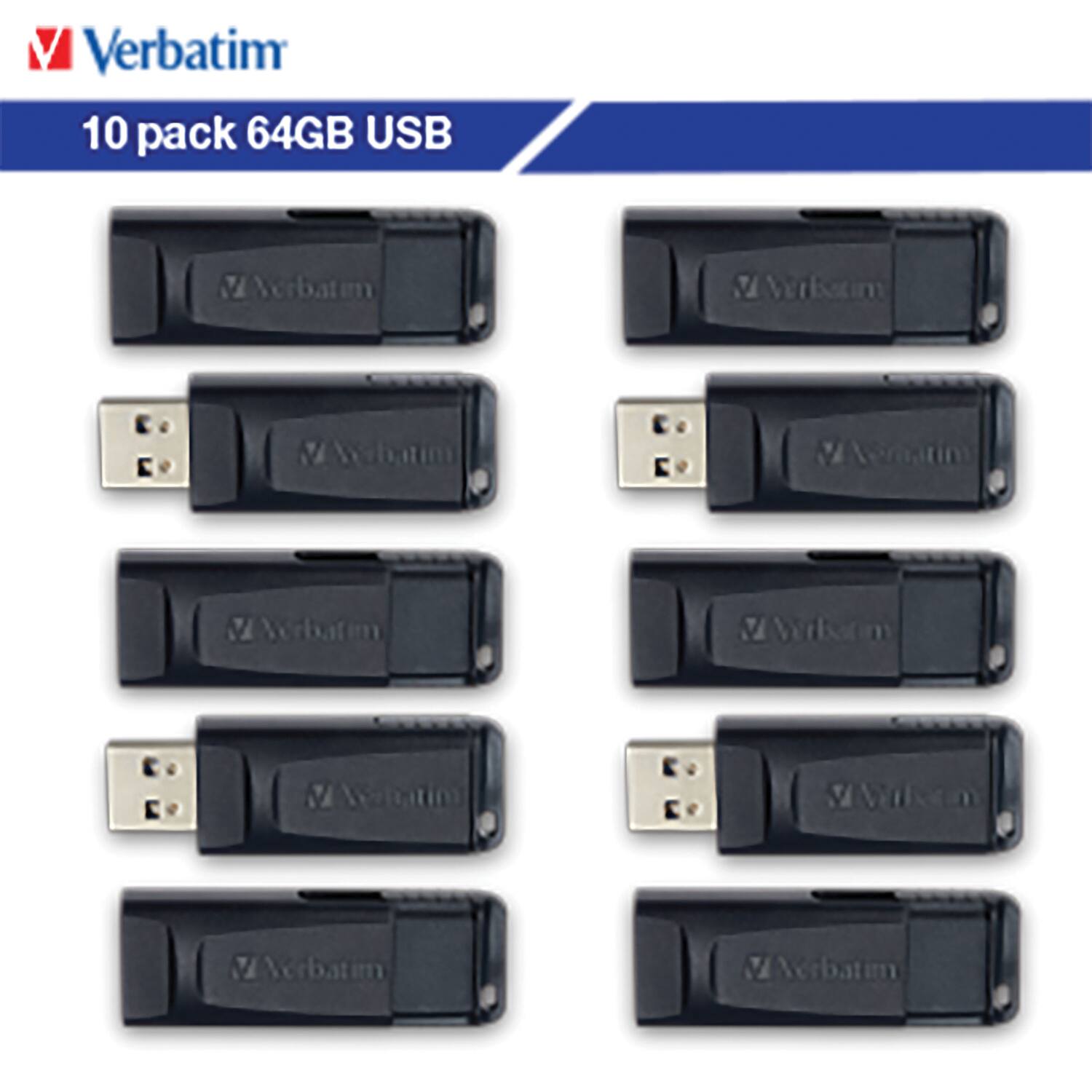 Verbatim  
10 pack 64GB USB