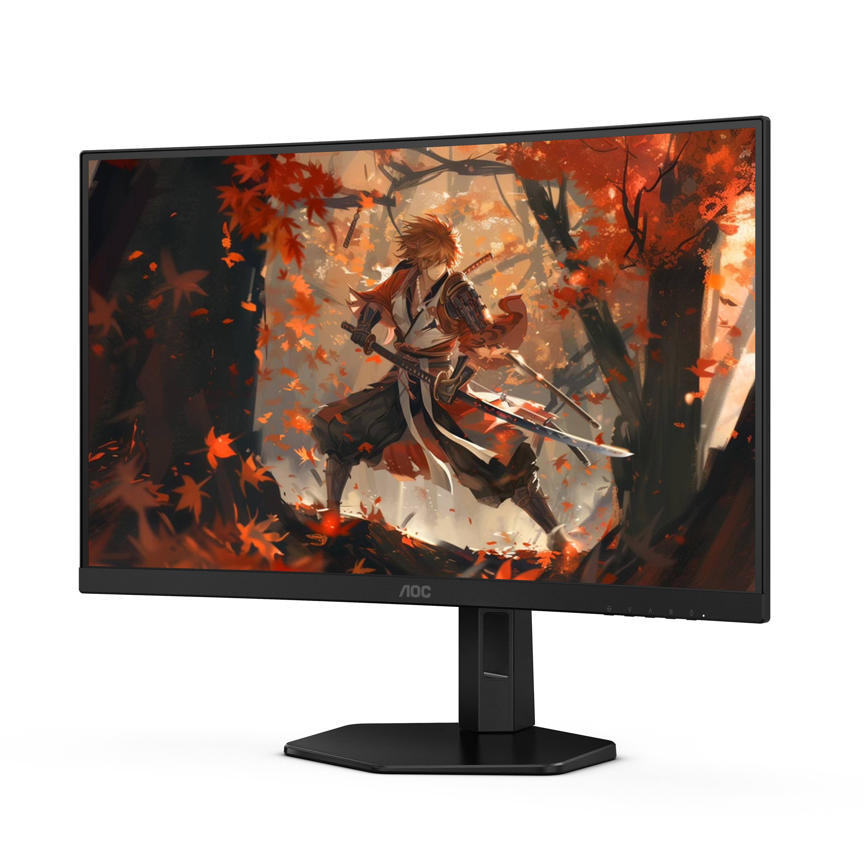 Left. AOC - C27G4ZX 27" VA Curved FHD 240Hz Gaming Monitor - Black/Silver/Red.