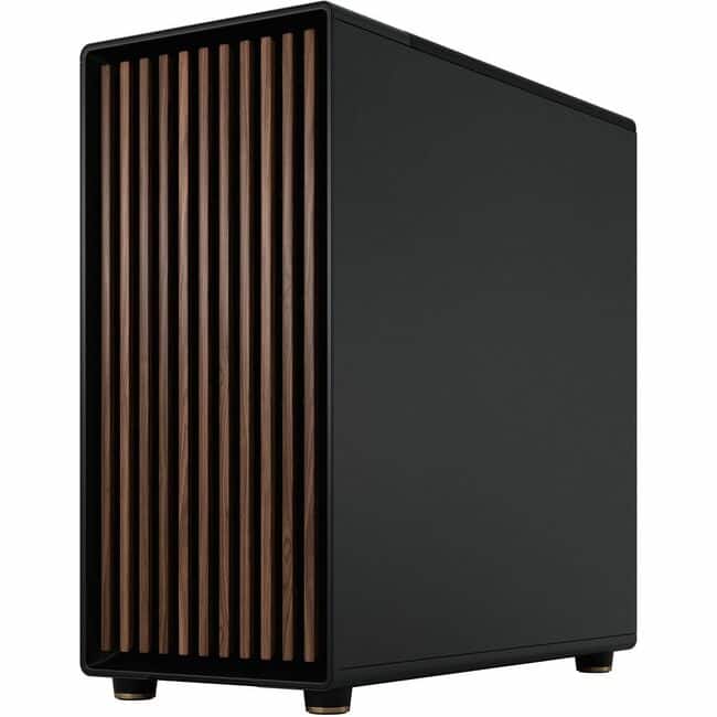 Fractal Design - North XL - Charcoal Black - Tempered Glass, Steel, Wood, Alloy, Faux Leather - 3 ? 140mm Fan(s) Installed - Black