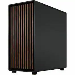 Fractal Design - North XL - Charcoal Black - Tempered Glass, Steel, Wood, Alloy, Faux Leather - 3 ? 140mm Fan(s) Installed - Black