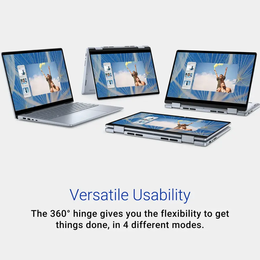 Versatile Usability: The 360 hinge gives you the flexibility to get things done, in 4 different modes.