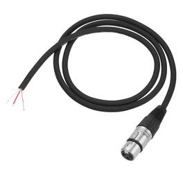 Unique Bargains - Audio Extension Cord XLR Female to Bare Wire Open End Microphone Cable, 3-Pin XLR, for DJ PA Amplifier Subwoofer - Silver