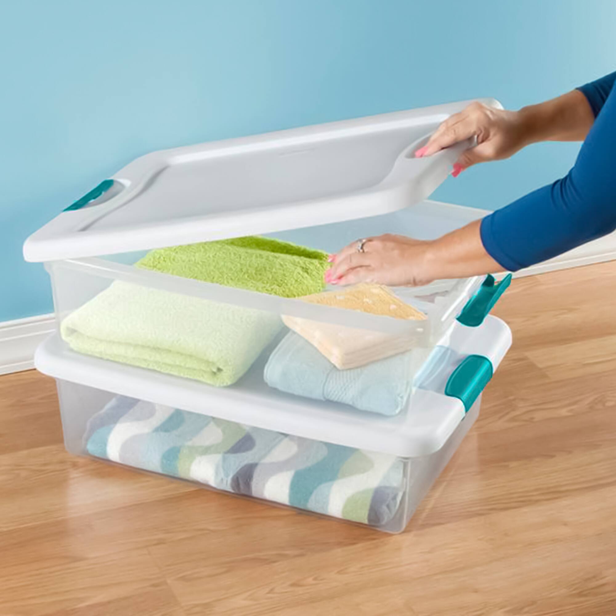 Alt View 7. Sterilite - Sterilite 64 Qt Plastic Stacking Container, 6 Pack & 32 Qt Storage Boxes, 6 Pack.