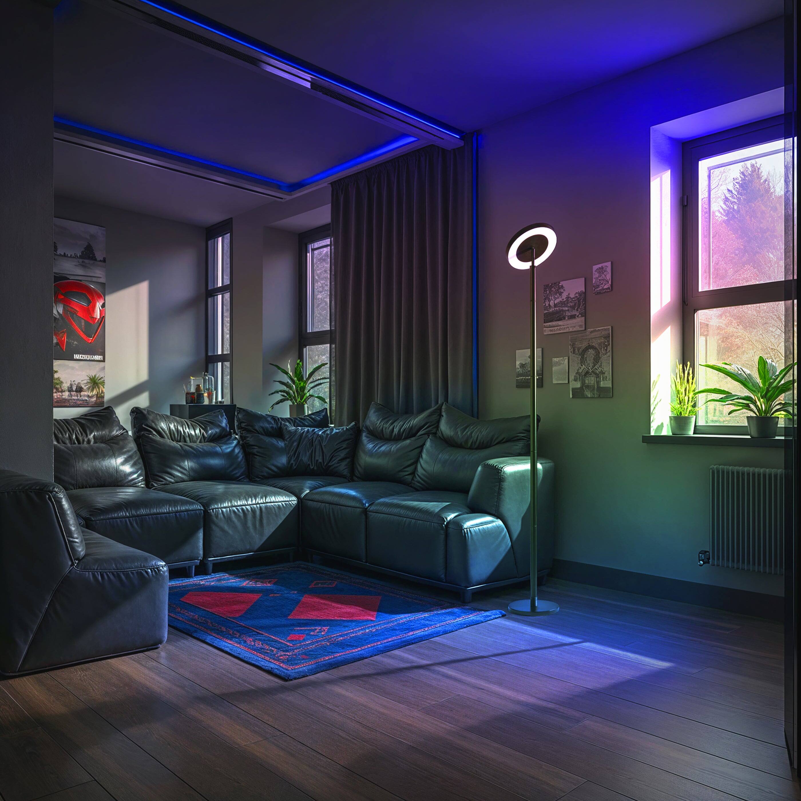 Alt View 9. Adesso Home - Luther RGB Color Changing Torchiere.