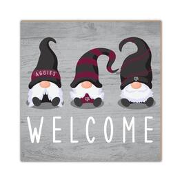 Fan Creations - Texas A&M Aggies 10'' x 10'' Welcome Gnomes Sign - Multicolor