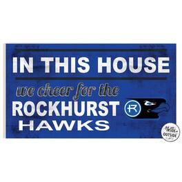 Jardine - Rockhurst Hawks 11" x 20" Indoor/Outdoor In This House Sign - Blue