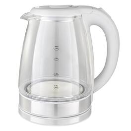 Lumme - 1.8L Glass Electric Kettle with LED Light & Auto Shut-Off - White