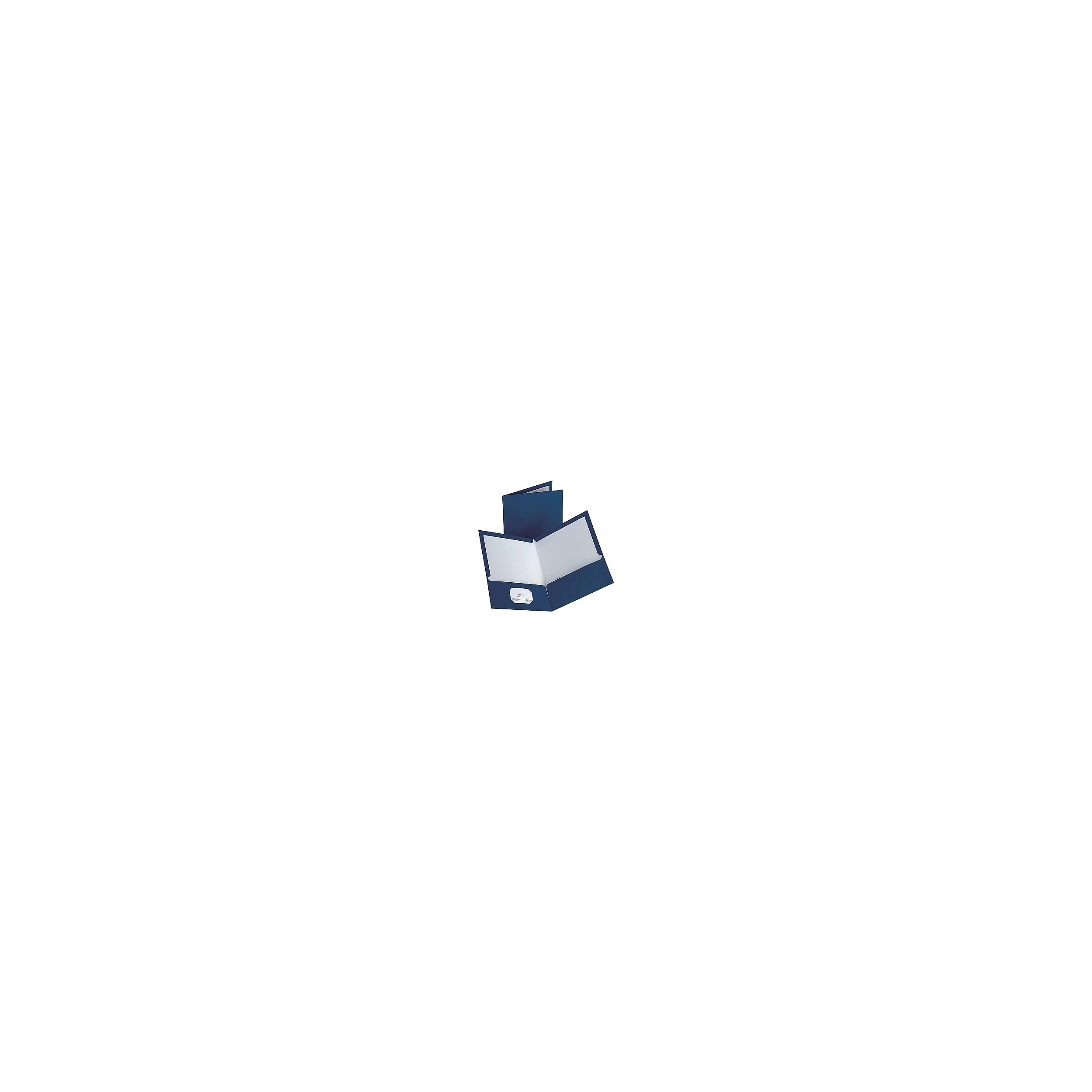 Alt View 6. Staples - Glossy 2-Pocket Paper Folder, 10/Pack - Dark Blue.