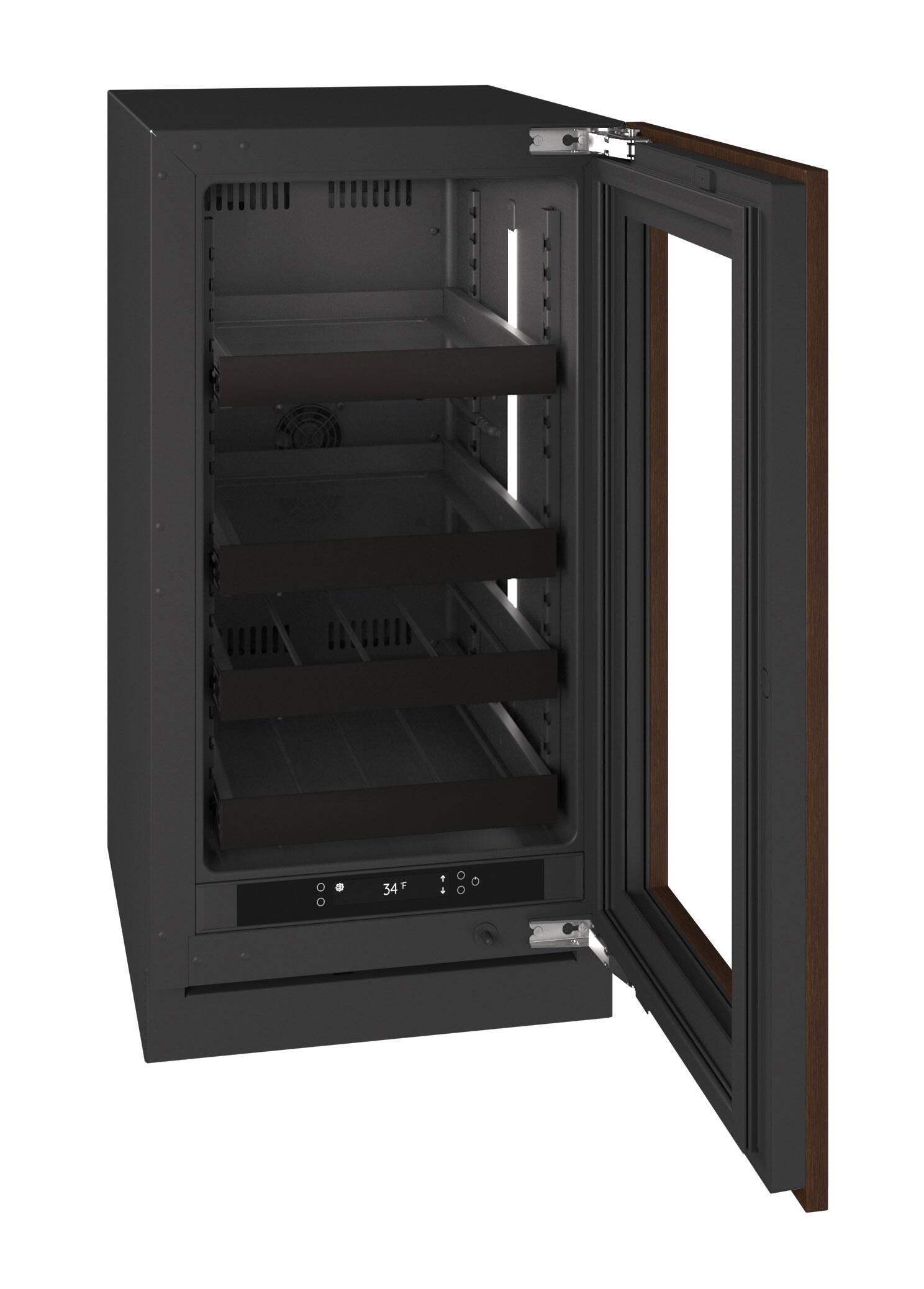Alt View 4. U-Line - U-Line 18"W. 3.5 Cu.Ft. Built-In Beverage Center - Panel Ready Frame/Glass - Integrated Frame.