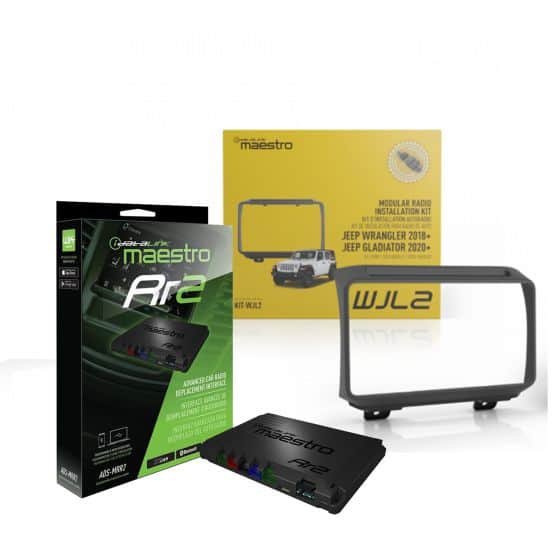 iDatalink Maestro ADS KIT-WJL2 Installation Kit + ADS-MRR2 Interface Module for 2018 up Jeep Vehicles - Black