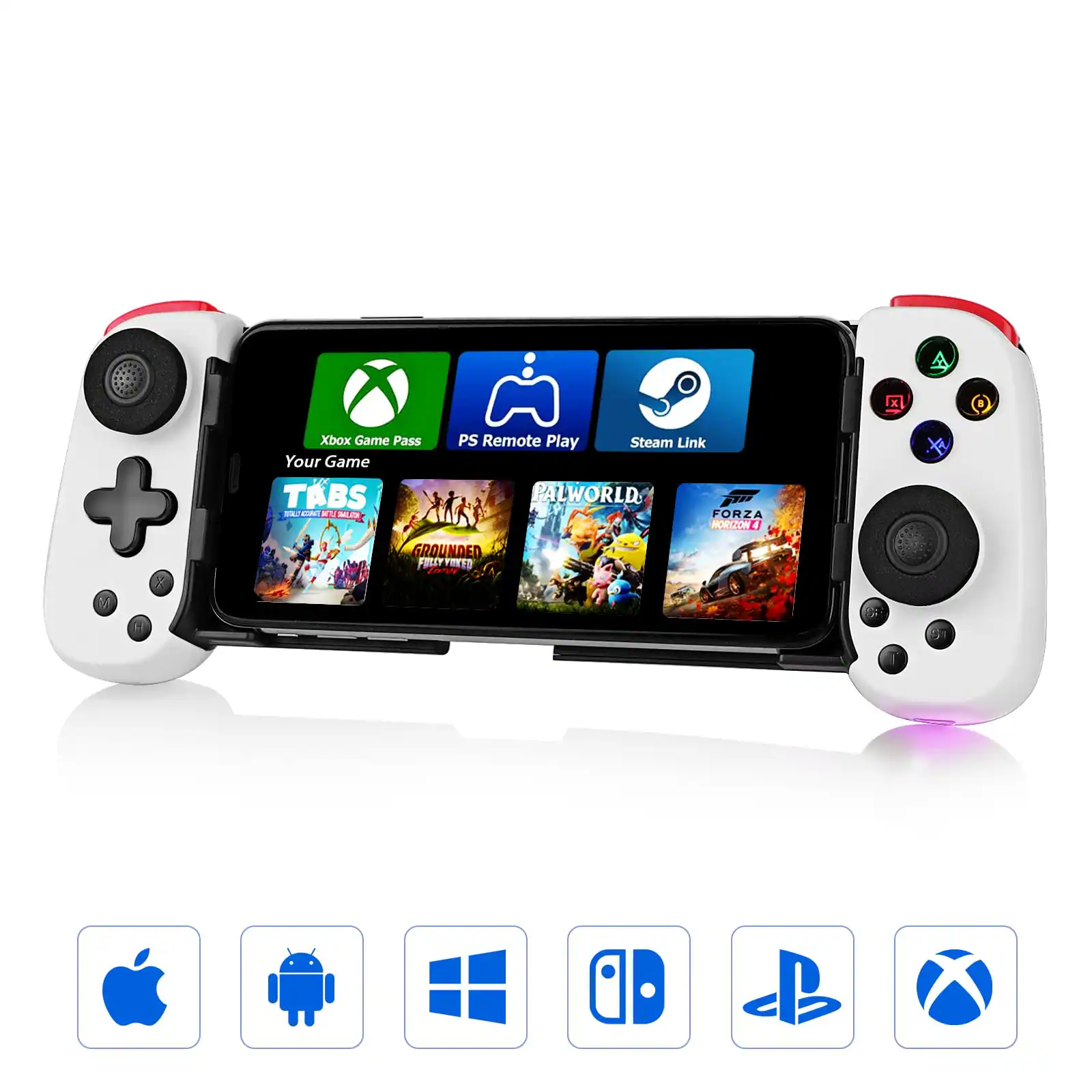 - Xbox Game Pass
- PS Remote Play
- Steam Link
- Your Game
- TABS
- PALWORLD
- FORZA HORIZON
- GROUNDED