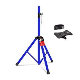 5 CORE - Speaker Stand Adjustable 31 to 54" PA DJ Tripod Stands Heavy Duty w 35mm Insert 132 Lbs - Blue