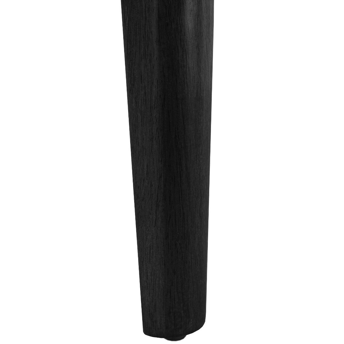 Alt View 6. Loheer - Loheer Black Rectangular Dining Table, Mid-Century Modern Rubberwood Frame - Black.