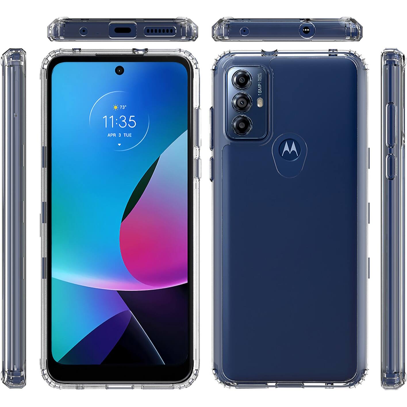 Alt View 11. SaharaCase - Hybrid Flex Series Case for Motorola Moto G Play (2023) - Clear.