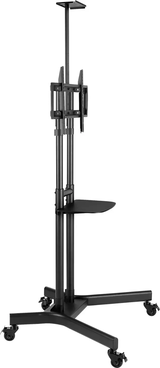 Alt View 16. Insignia™ - Mobile TV Cart with Shelves for Most 32-90" TVs - Black.