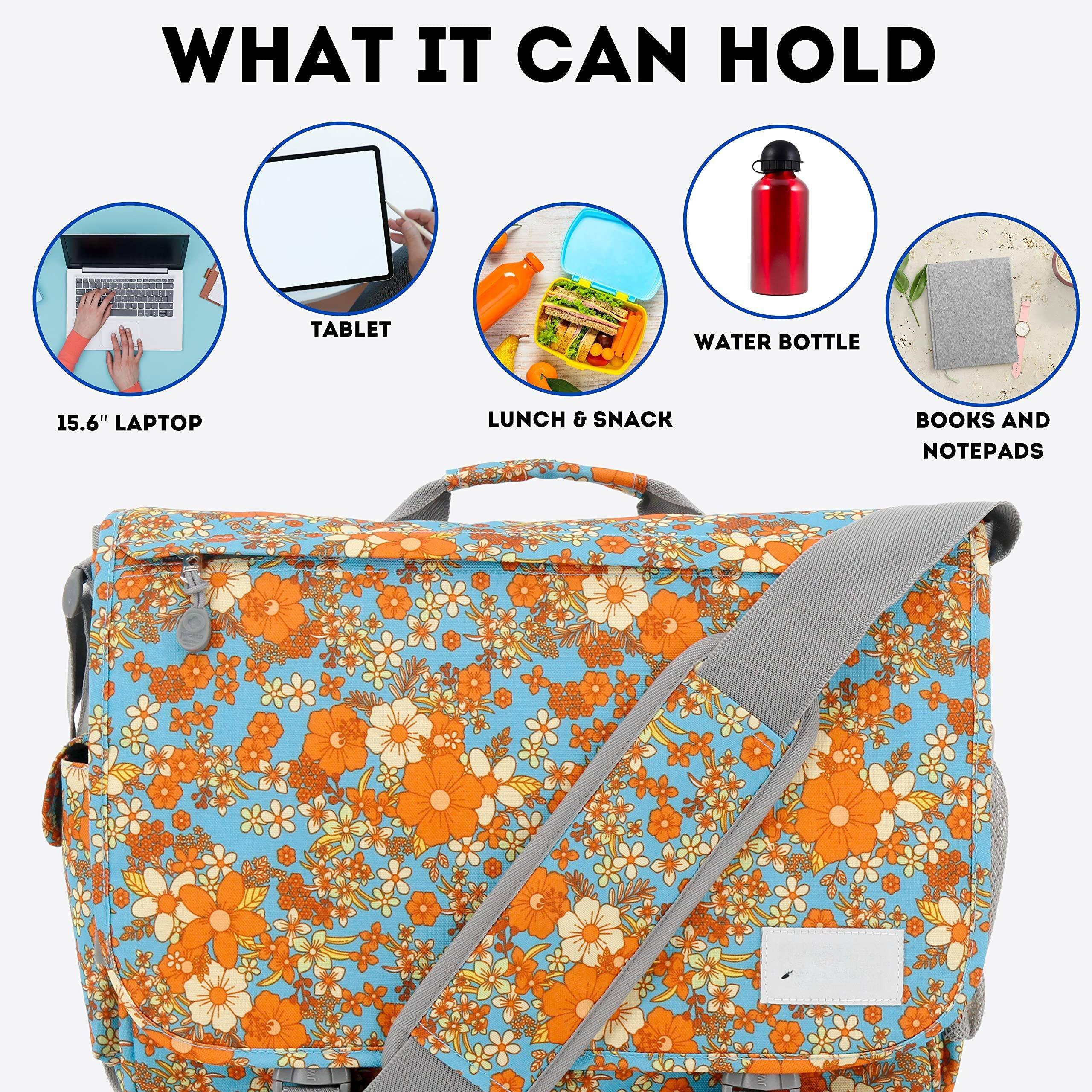 WHAT IT CAN HOLD

- 15.6" LAPTOP
- TABLET
- LUNCH & SNACK
- WATER BOTTLE
- BOOKS AND NOTEPADS