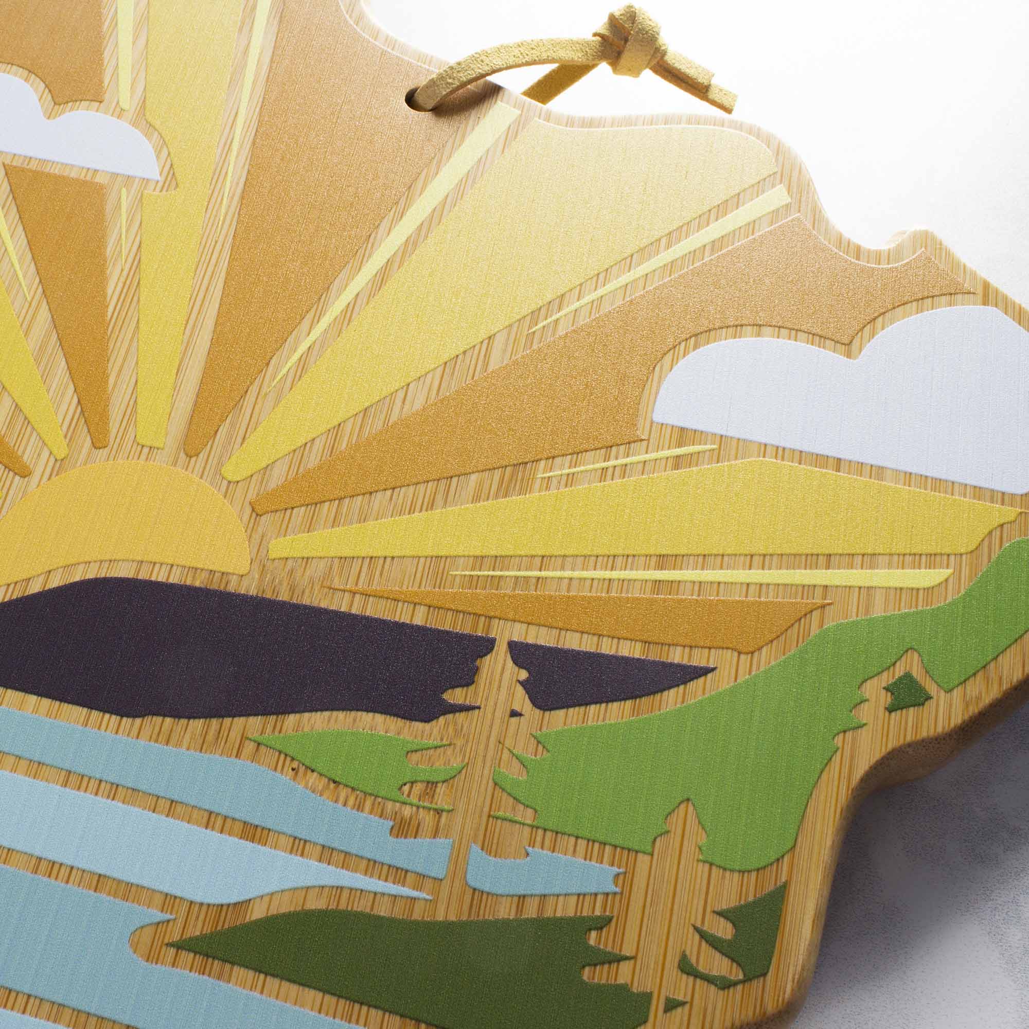 Alt View 1. Totally Bamboo - Minnesota Cutting Board with Artwork by Summer Stokes.