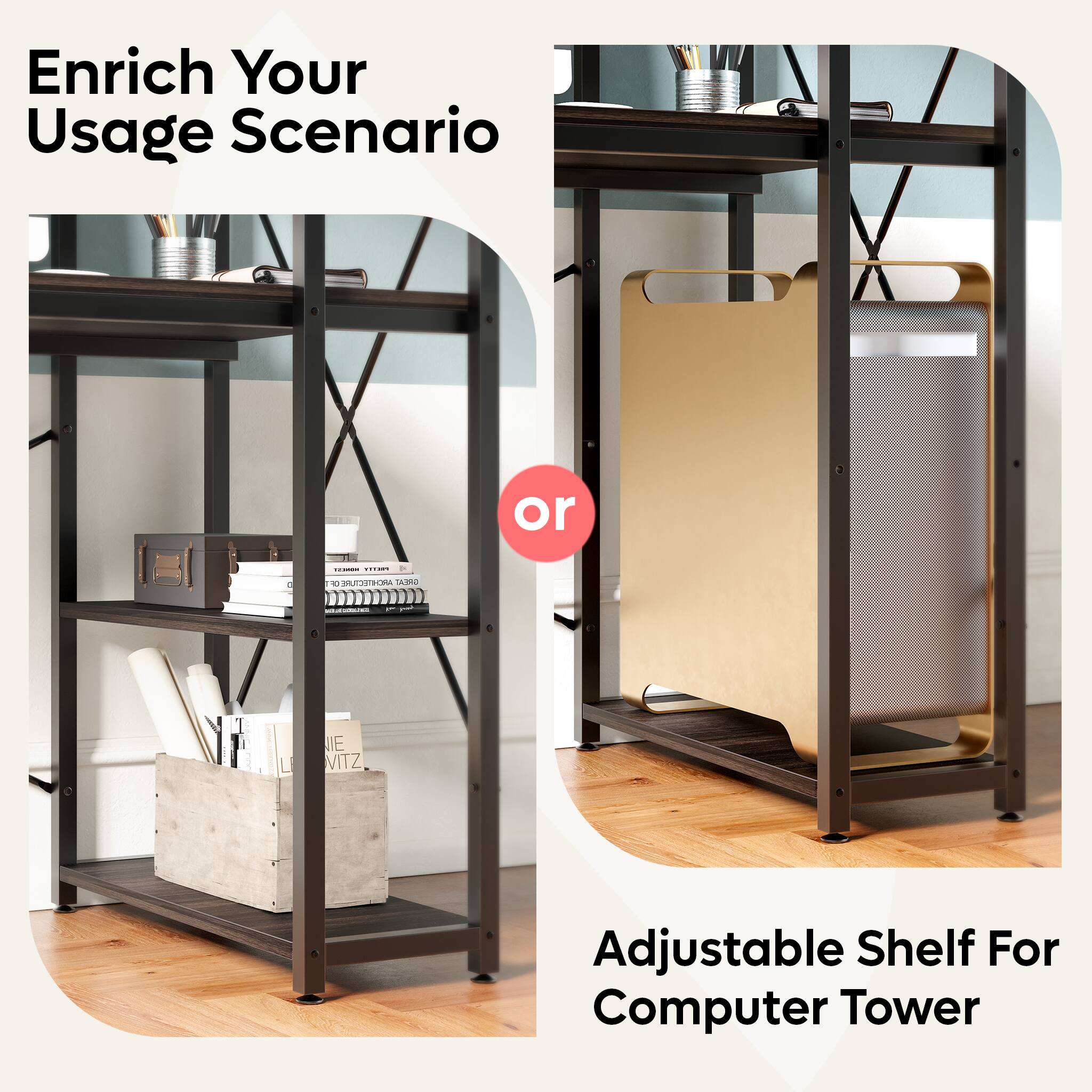 Enrich Your Usage Scenario or Adjustable Shelf For Computer Tower