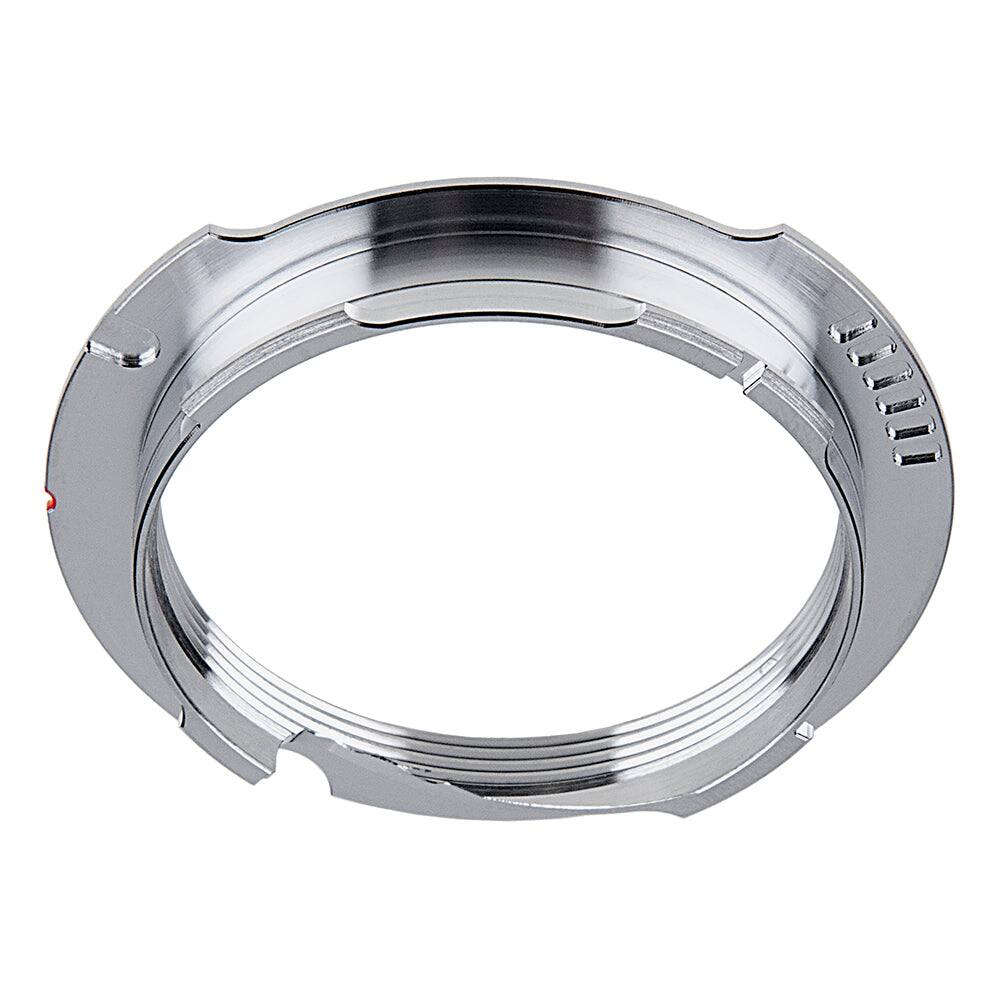 Left. Fotodiox - Pro Lens Adapter - Compatible with L39/LTM Mount Lenses to fit Leica M Mount Cameras w/ 50-75mm Frames & 6-Bit M-Coding.