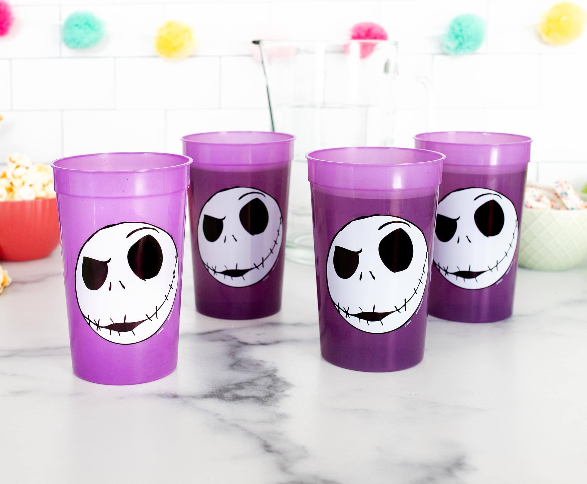 Alt View 3. Disney - Disney The Nightmare Before Christmas Jack Color-Changing Cups | Set of 4 - Purple.