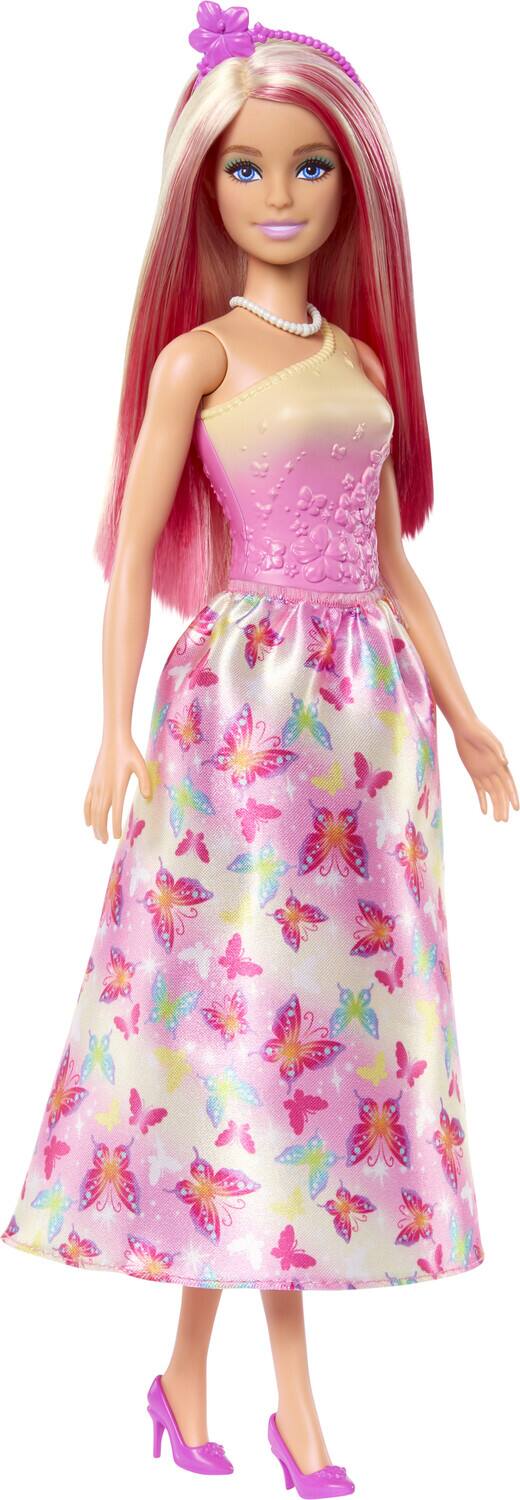 Alt View 2. Mattel - Barbie Royal Doll with Pink and Blonde Hair, Butterfly-Print Skirt   - Collectibles - Multicolor.