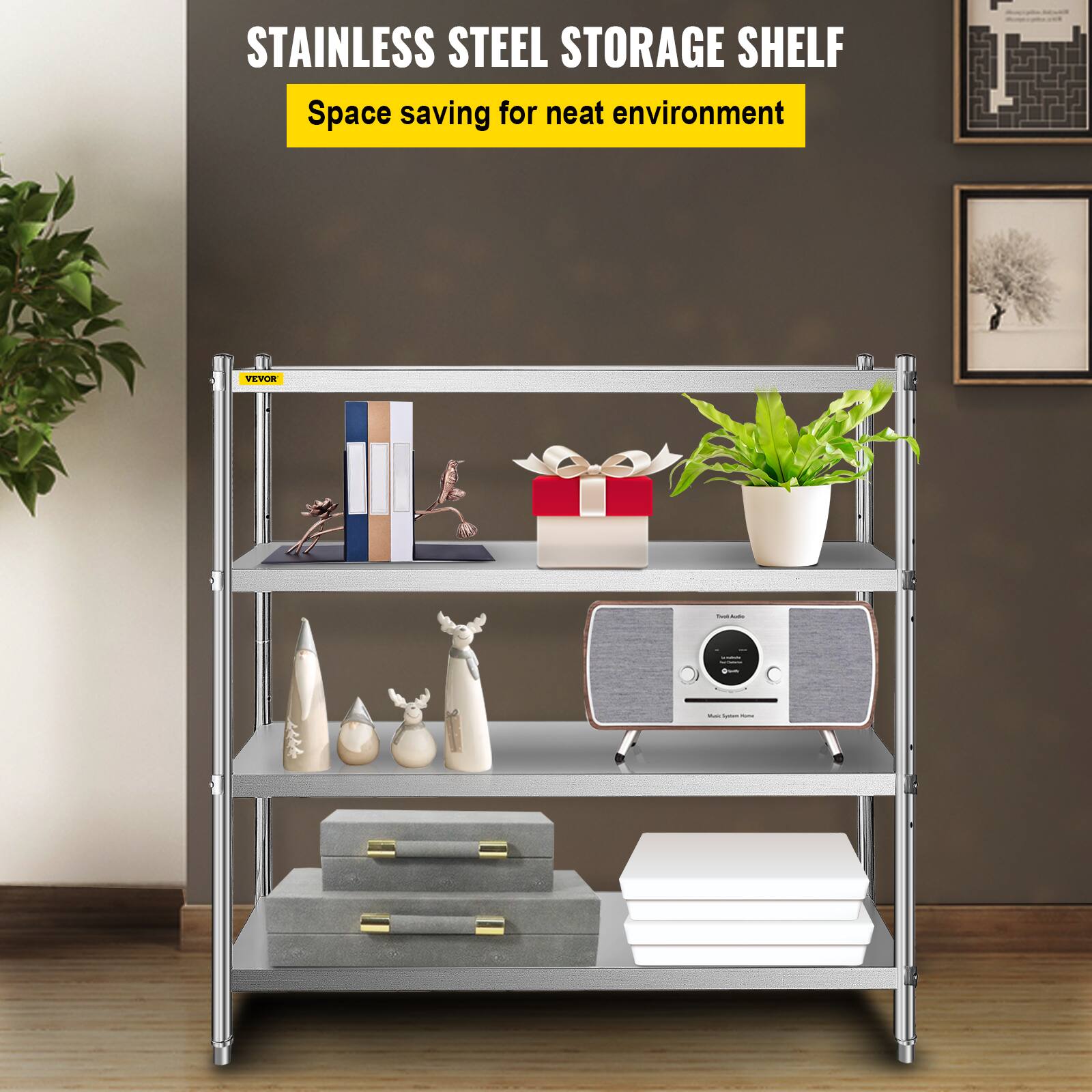STAINLESS STEEL STORAGE SHELF
Space saving for neat environment