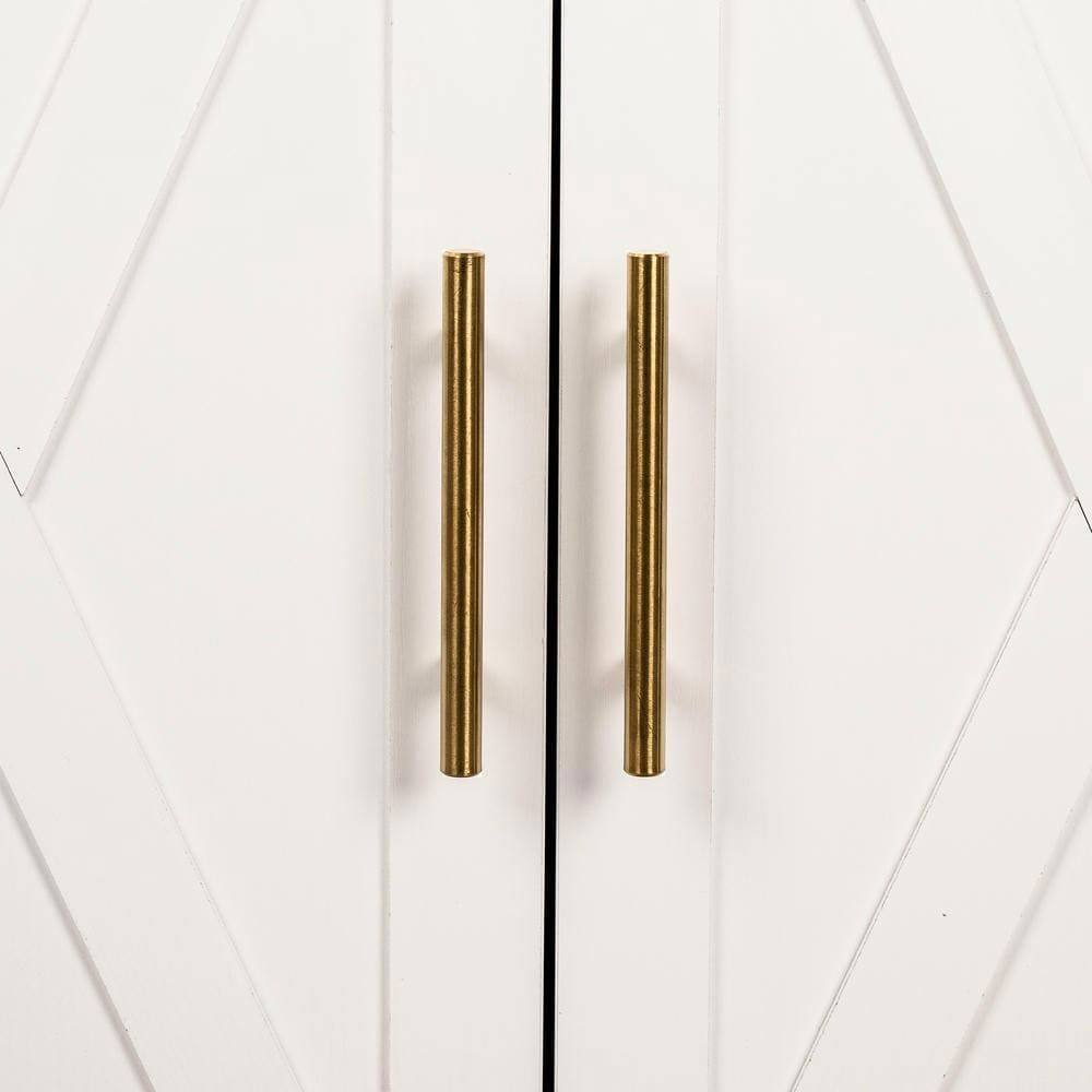 Alt View 4. Kadyn - 71" Tall Arched Farmhouse Pantry with Glass Door and Adjustable Shelves - White - White.