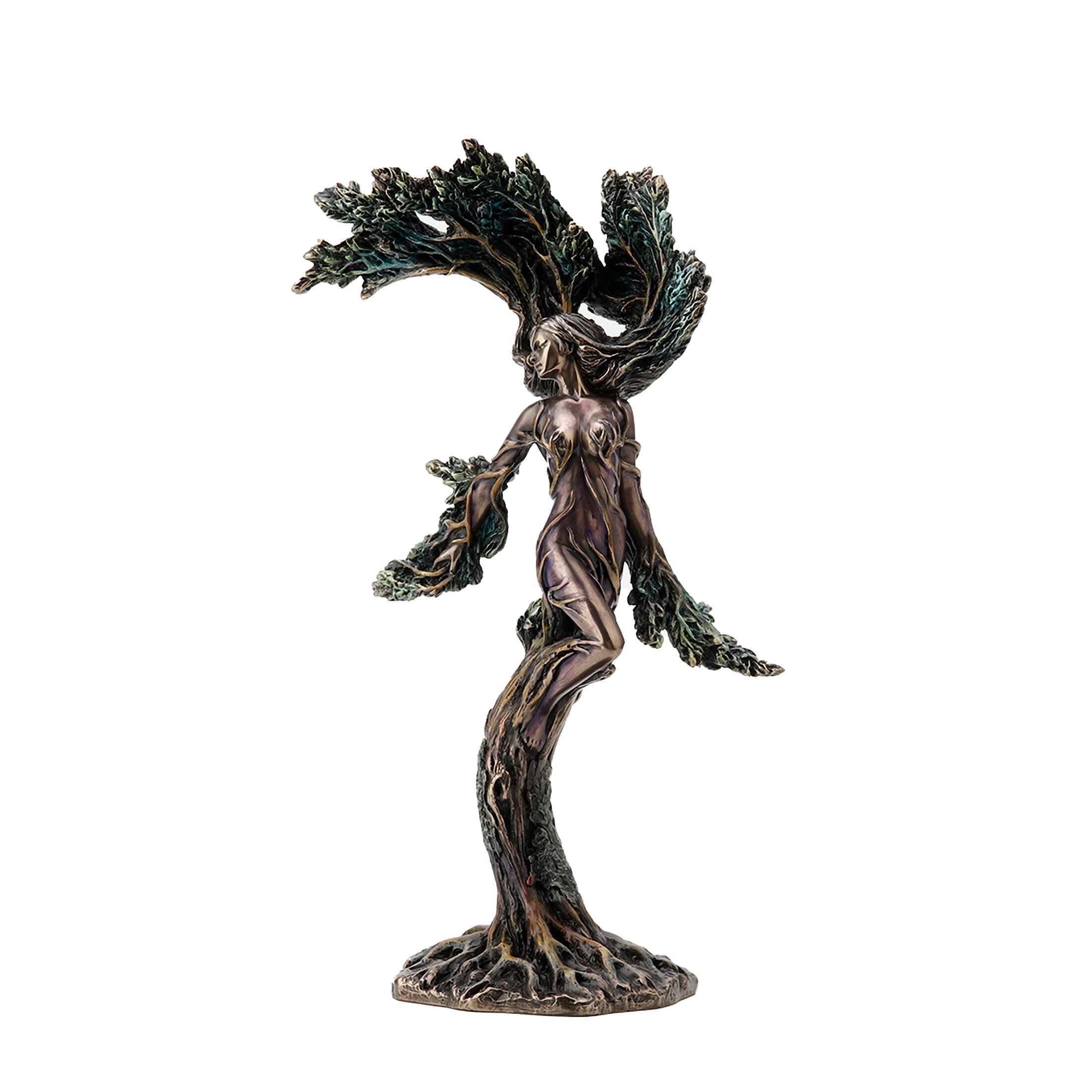 Front. Veronese Design - Bronze Finished Meliae The Forest Nymph Statue Greek Mythology - Bronze.