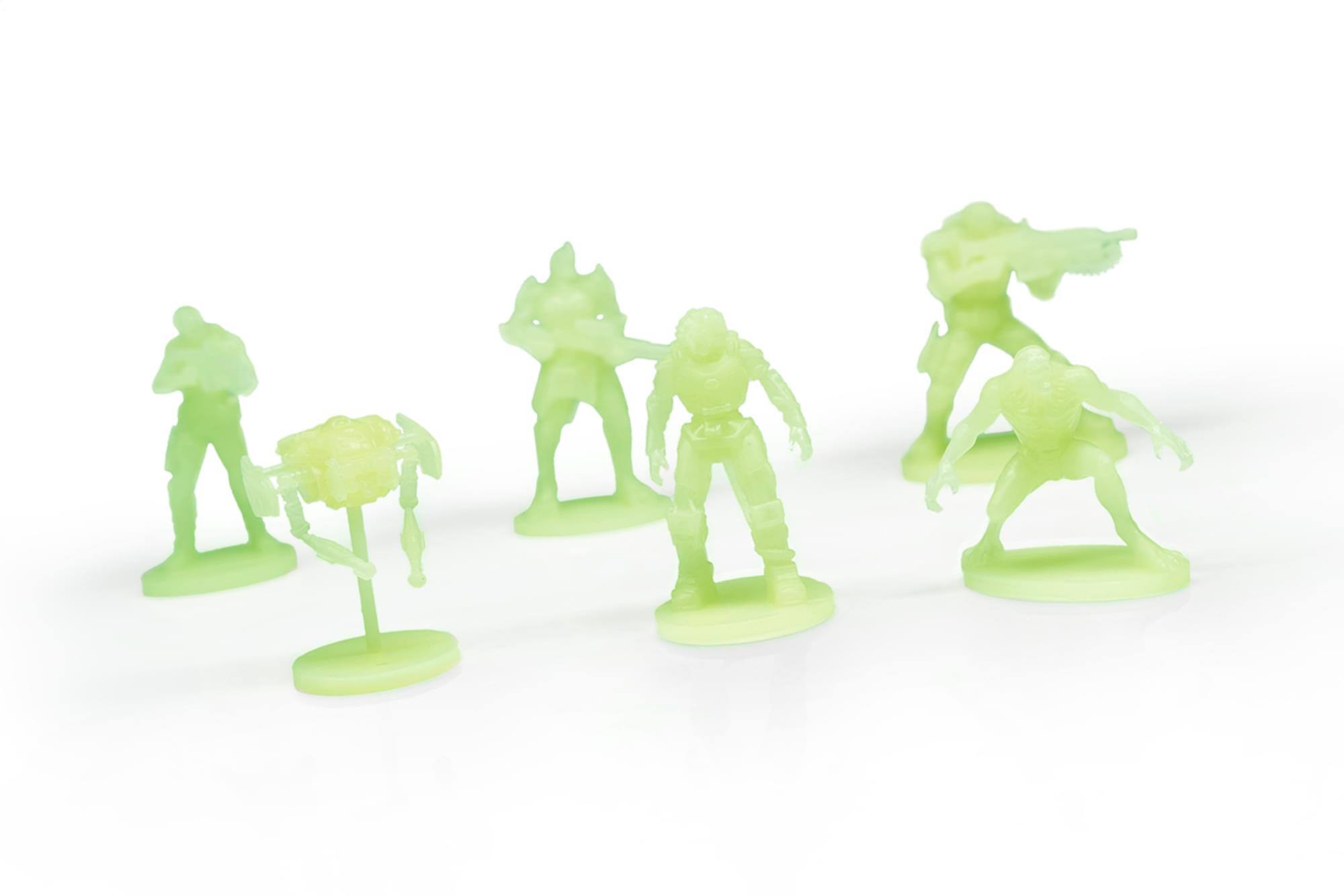 Alt View 2. Toynk - Gears of War Nanoforce Army Builder Figure Collection - 6 Pack - Glow In The Dark - White.