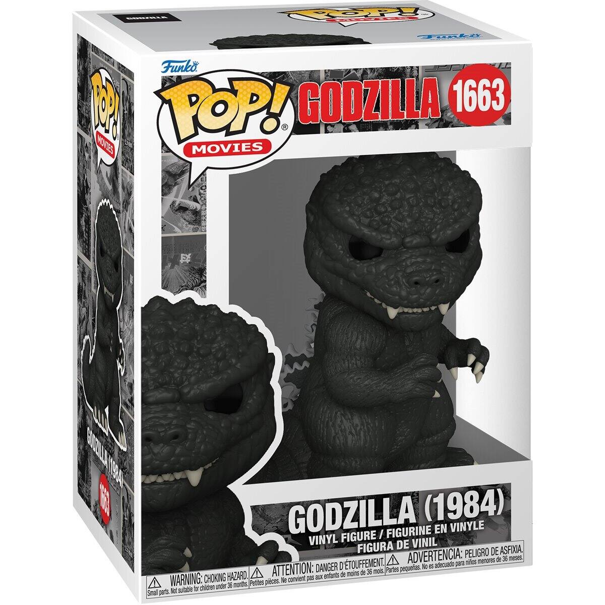 TP Funko POP! GODZILLA 1663 MOVIES

GODZILLA (1984) FIGURINE EN VINYLE FIGURE / VINYL DE VINIL FIGURA

PELIGRO DE ASFIXIA D'TOUFFEMENT. ADVERTENCIA: para niftes menores de 3 meses

DANGER pequeas. No e adecuado

HAZARD. ATTENTION: B enfants de moins de 3 mois

PARTES WARNING: CHOKING Petites pices. N convient pas

children under 36 months Not sutable

Smal pars