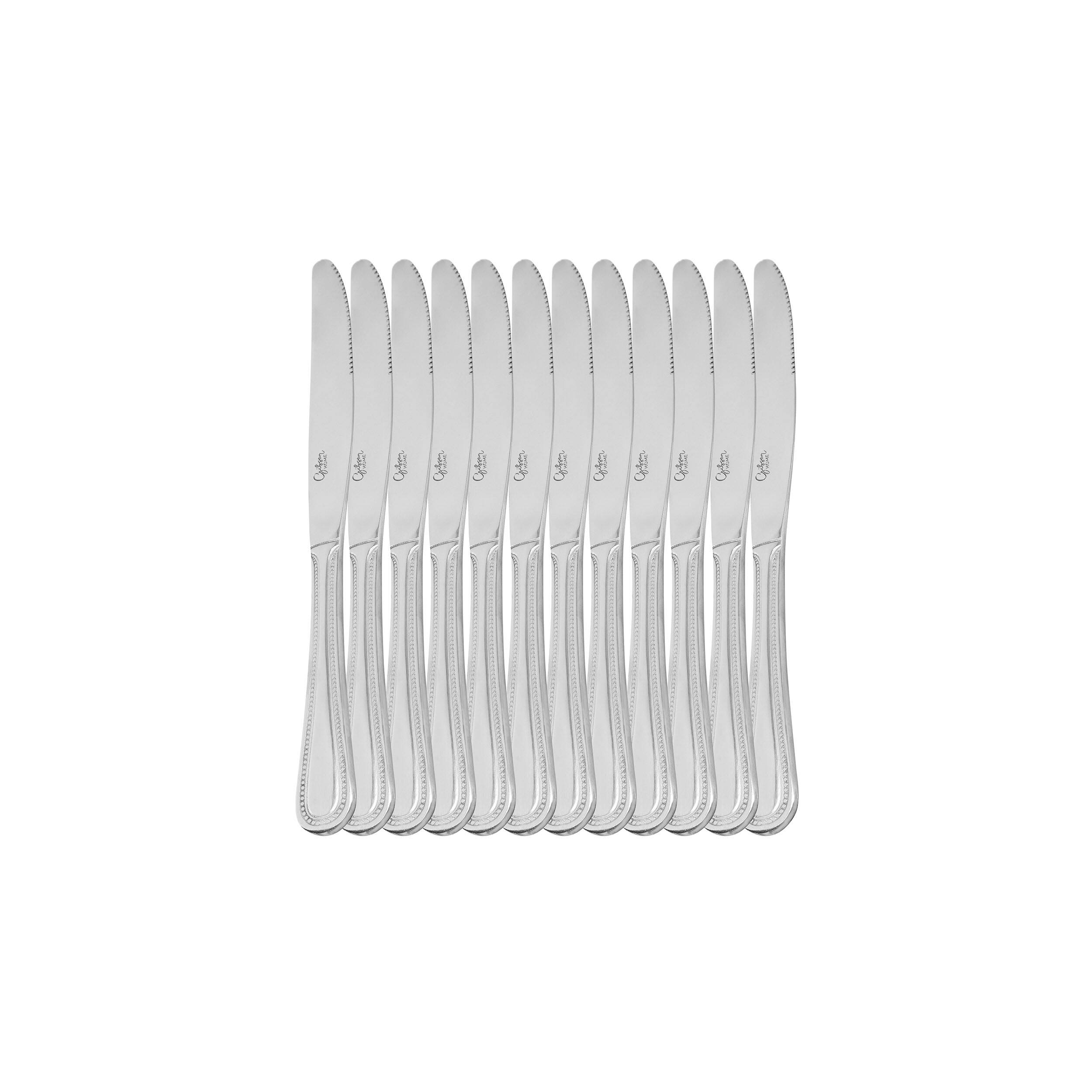 Alt View 3. Gibson - Gibson Home 87 Piece Stainless Steel Flatware and Serving Utensil Set in Silver - Silver.