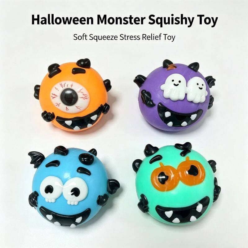 Link Halloween Monster Squishy Fidget Toys Sensory Anti Stress Ball ...