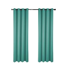 RT Designers Collection - 100% Polyester 250 GSM Riley 100% Blackout Grommet Panel 54" x 105" - Teal