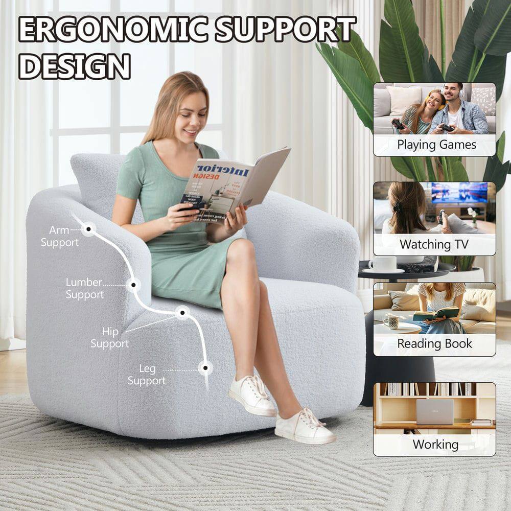 ERGONOMIC SUPPORT DESIGN

- Arm Support
- Lumber Support
- Hip Support
- Leg Support

Playing Games  
Watching TV  
Reading Book  
Working
