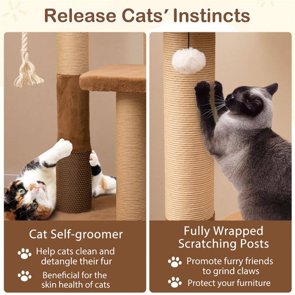 Release Cats' Instincts

Cat Self-groomer
- Help cats clean and detangle their fur
- Beneficial for the skin health of cats

Fully Wrapped Scratching Posts
- Promote furry friends to grind claws
- Protect your furniture