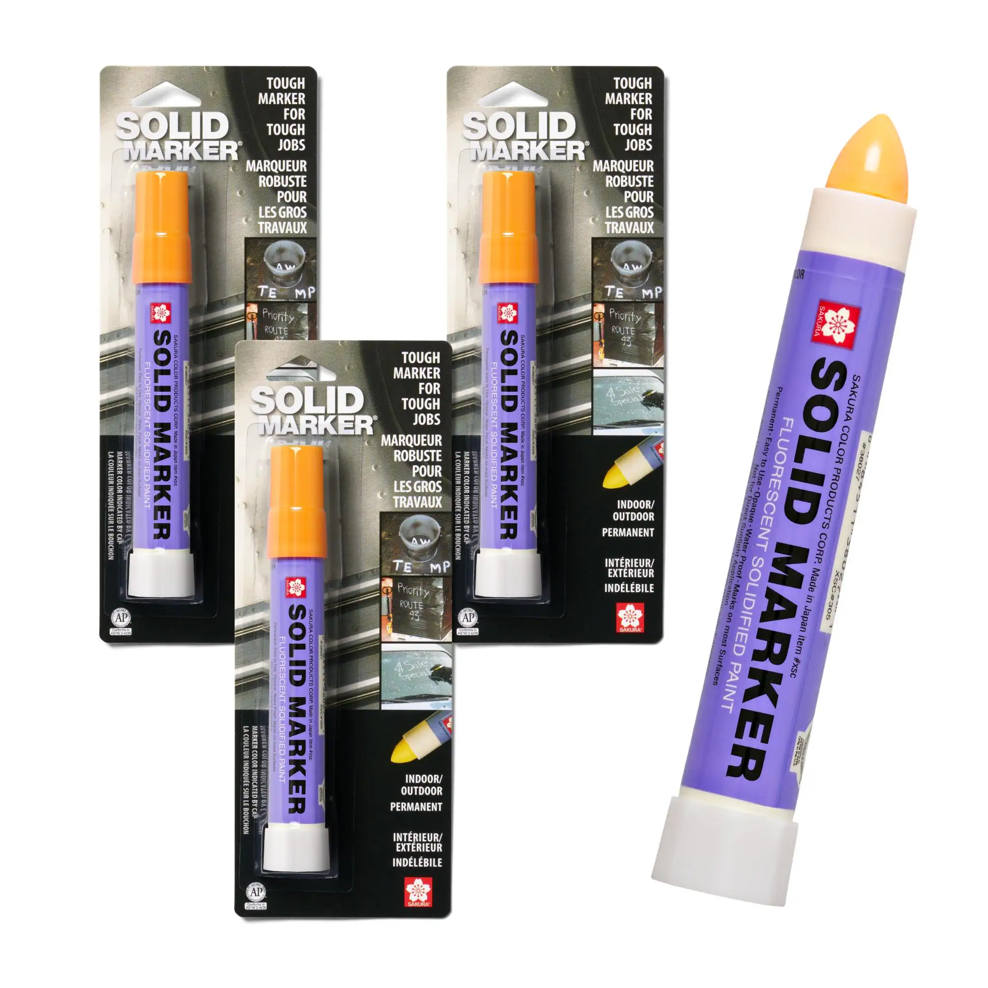 Sakura Solid Paint Markers, Fluorescent Orange, 3 Pack - Best Buy