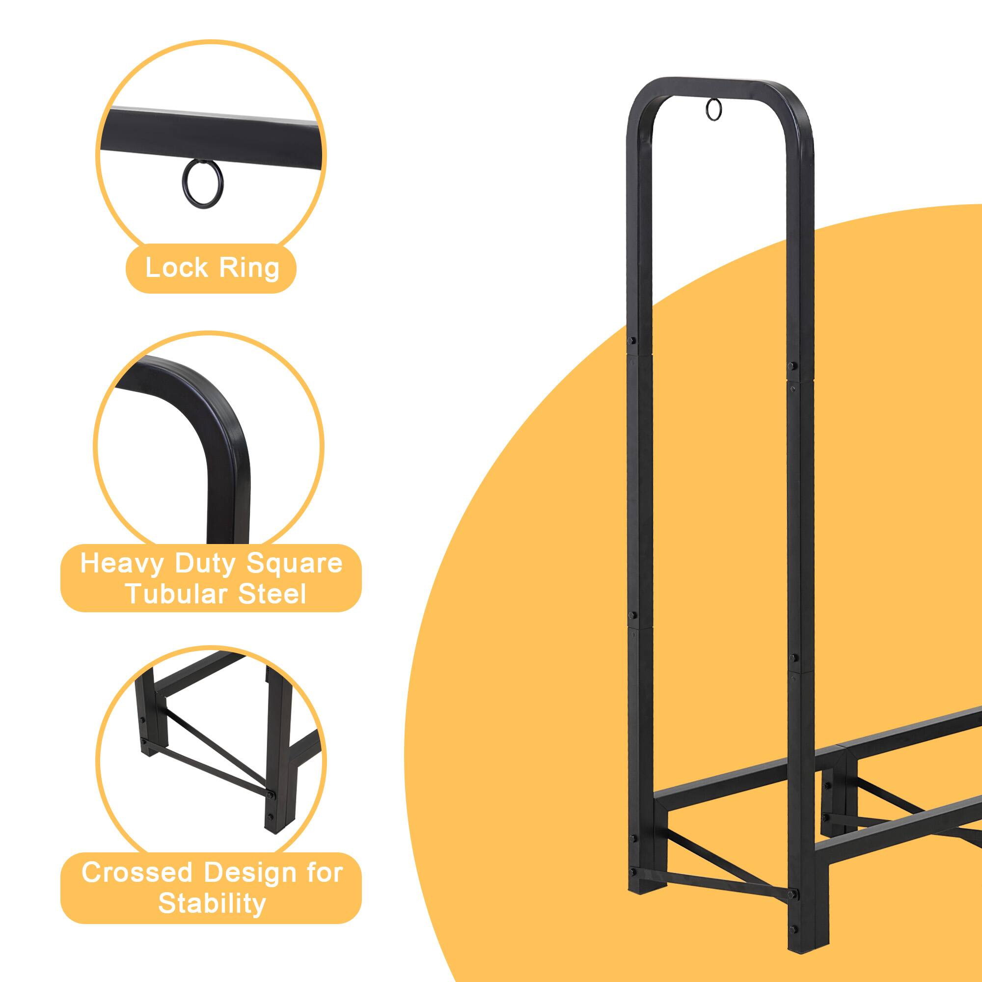 Lock Ring  
Heavy Duty Square Tubular Steel  
Crossed Design for Stability