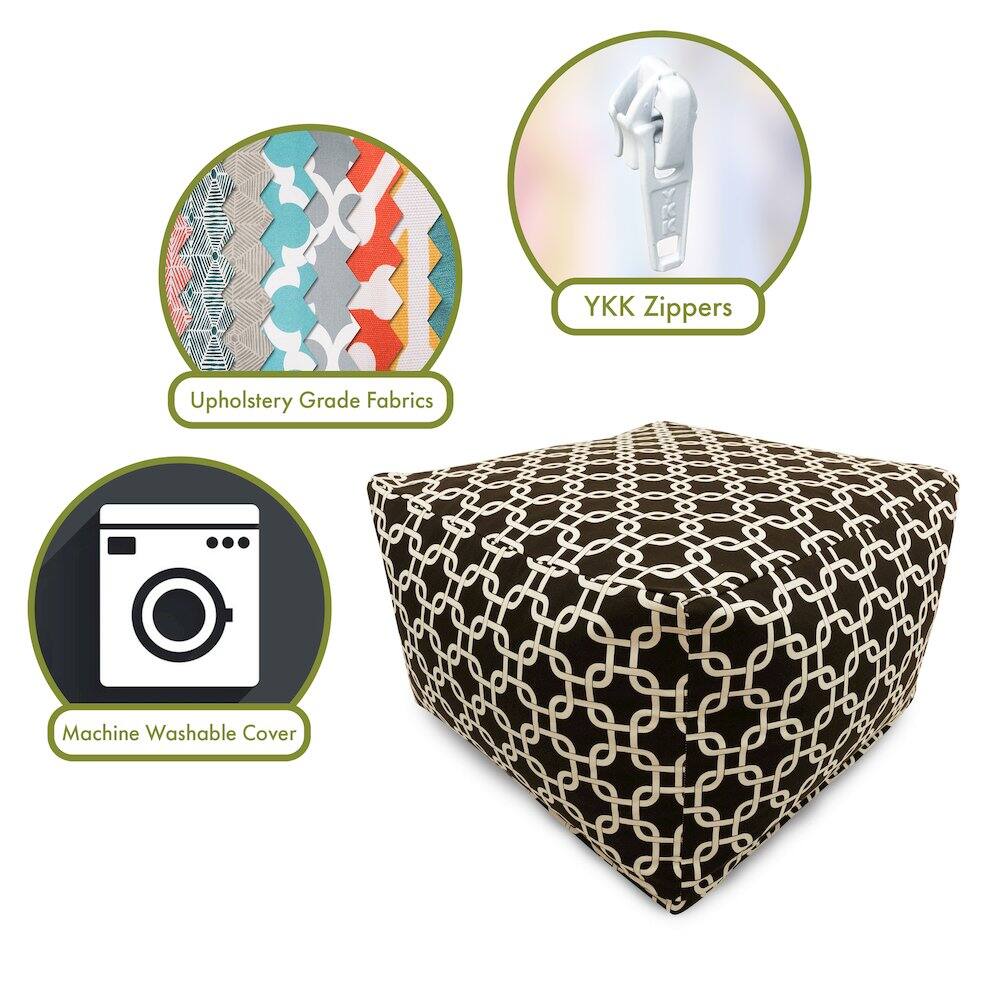 - Upholstery Grade Fabrics
- YKK Zippers
- Machine Washable Cover