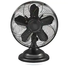 Optimus - 12 Inch Retro Oscillating Table Fan with Oil Rubbed Finish - Bronze
