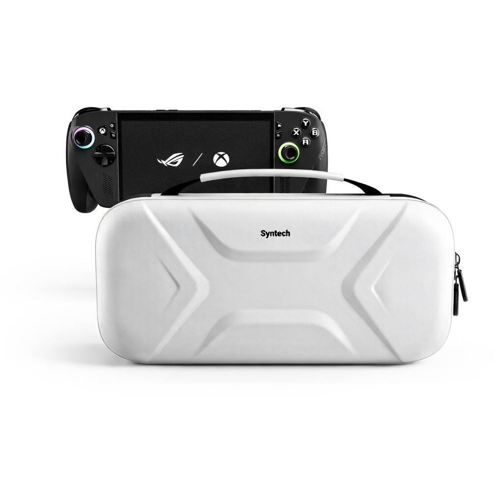 Front. Syntech - Hard Carrying Case for ASUS ROG XBOX Ally/ROG XBOX Ally X Console and Accessories, White - White.