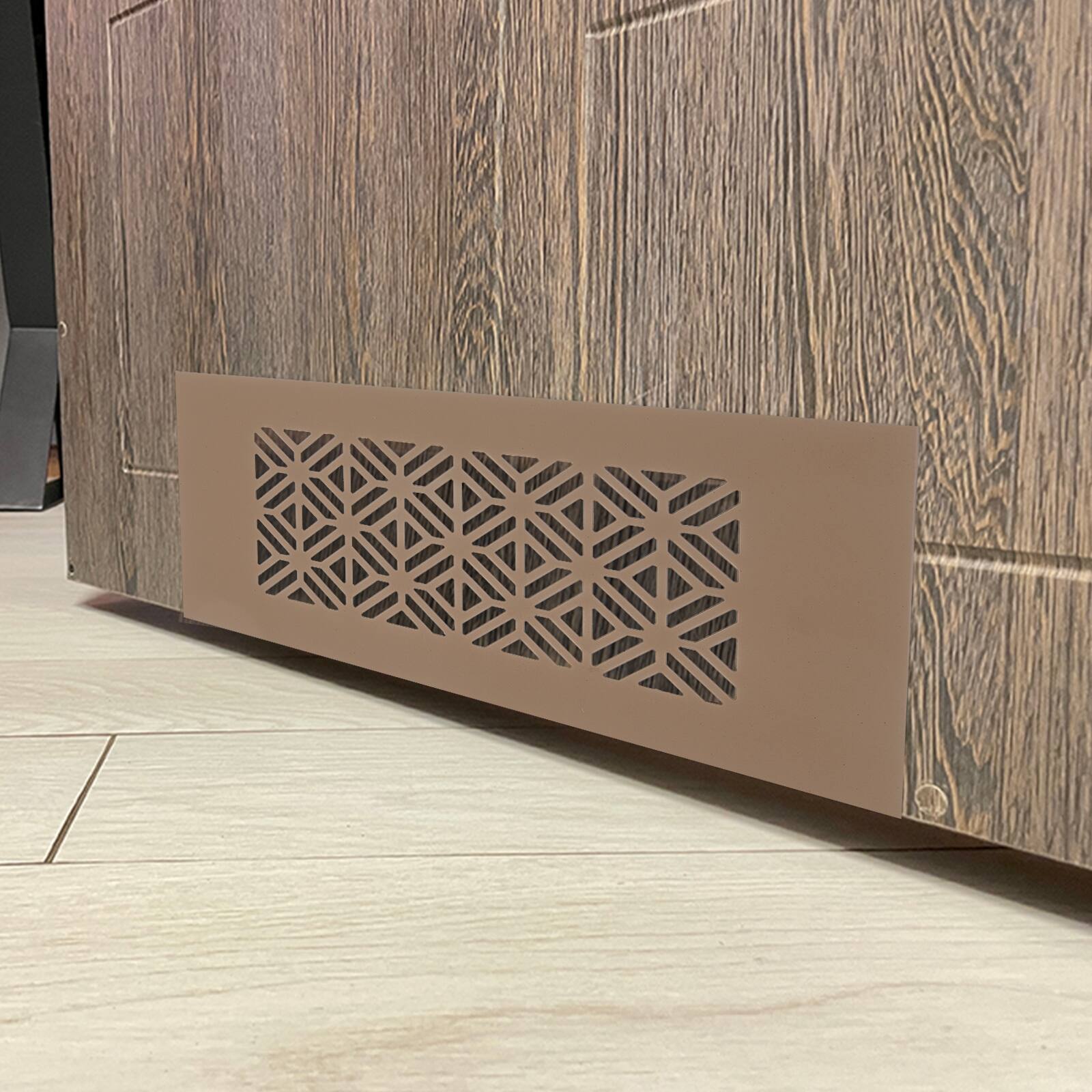 Alt View 5. Unique Bargains - 12"x3" Door Air Vent Cover, Heavy Duty Aluminum Alloy Grille Louvered with Mounting Screws for Cabinet Wardrobe - White.