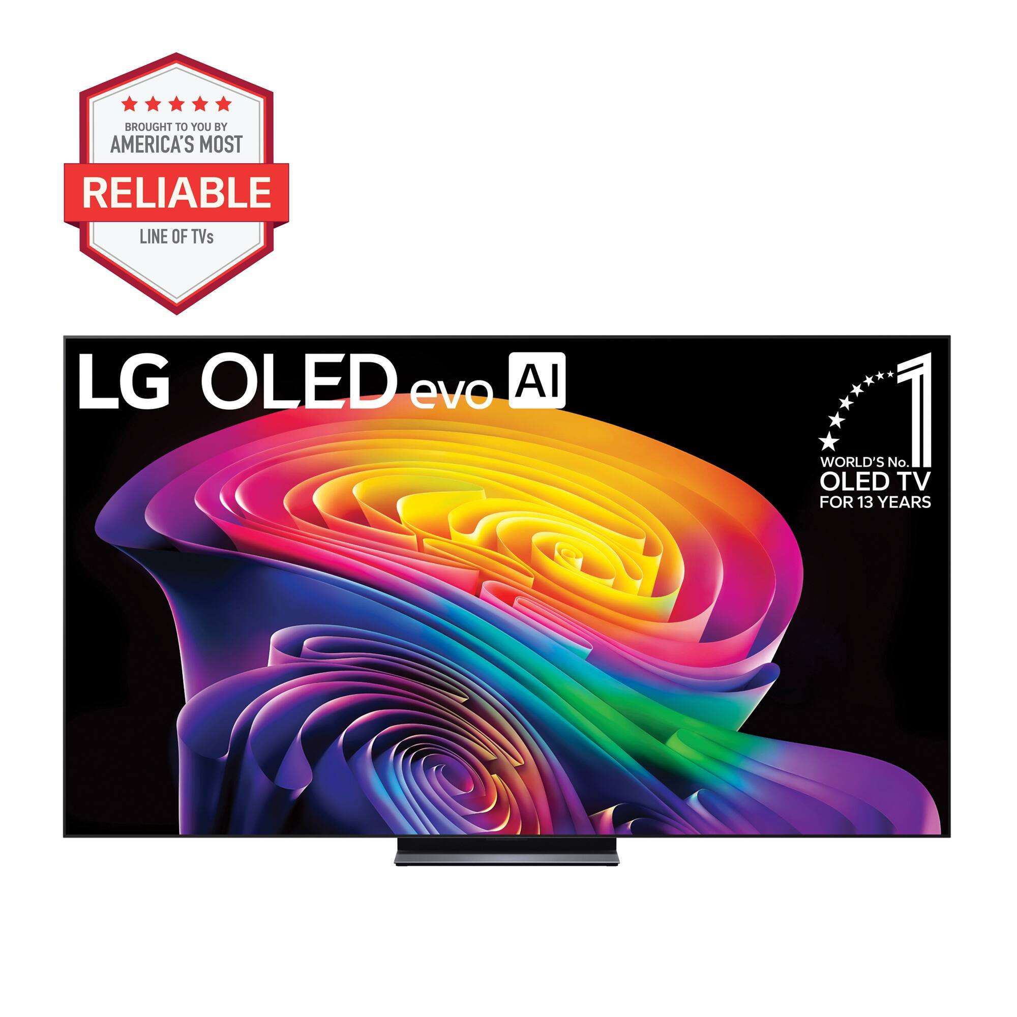 Brought to you by America's most reliable line of TVs: LG OLED evo AI - World's No. 1 OLED TV for 13 years