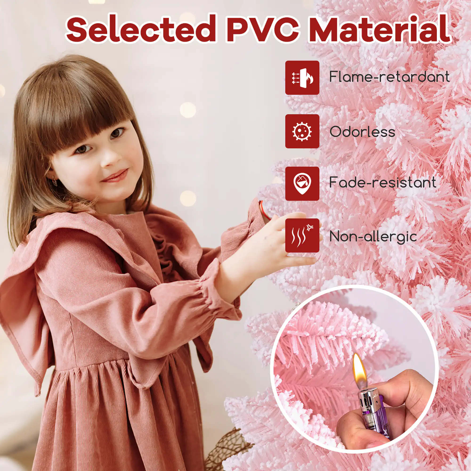 Selected PVC Material

- Flame-retardant
- Odorless
- Fade-resistant
- Non-allergic