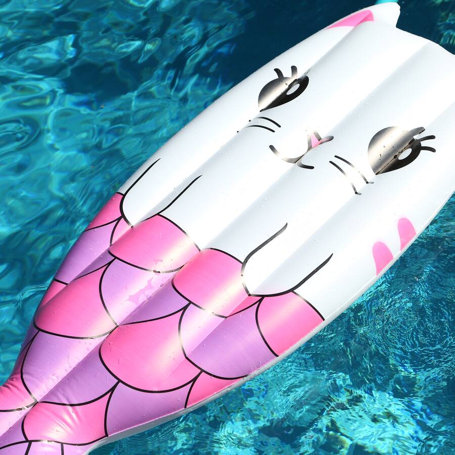 Cat Raft Pool Salus Brands, LLC Coconut Outdoor: Purrfect Purrmaid Pool Float 66x27 ...