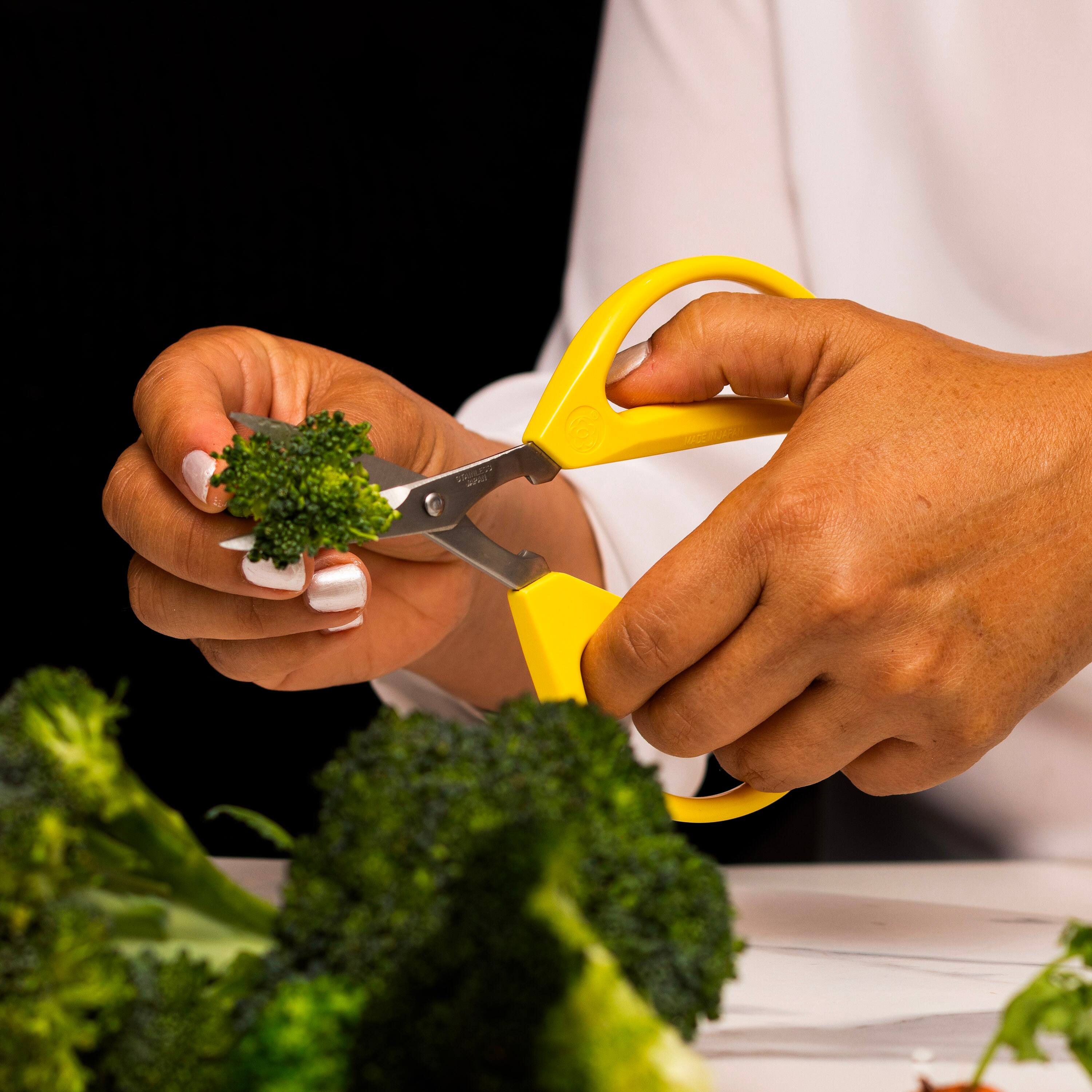 Alt View 5. Escali - Joyce Chen Original Unlimited Kitchen Scissors 2-Pack w/ Yellow Handles - Yellow.